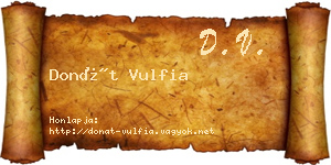 Donát Vulfia névjegykártya